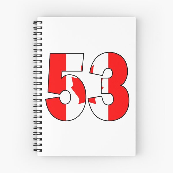 Item preview, Number 53 with Canadian flag on the background designed and sold by AllShirts21.