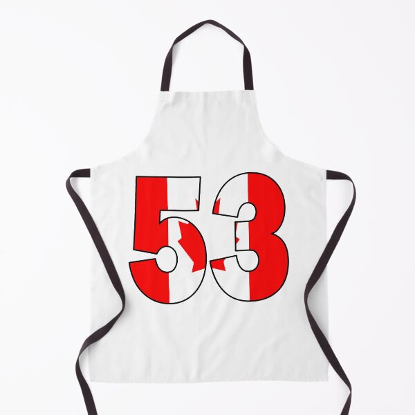 Item preview, Number 53 with Canadian flag on the background designed and sold by AllShirts21.