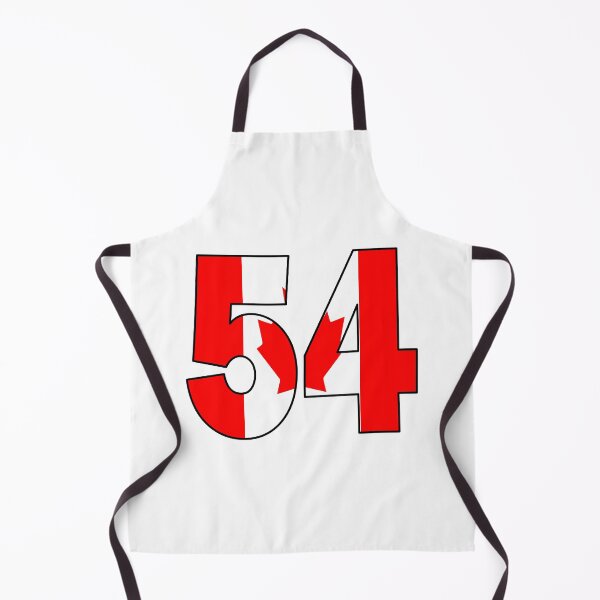 Item preview, Number 54 with Canadian flag on the background designed and sold by AllShirts21.