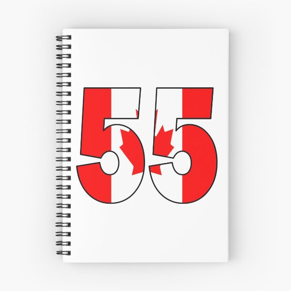 Item preview, Number 55 with Canadian flag on the background designed and sold by AllShirts21.