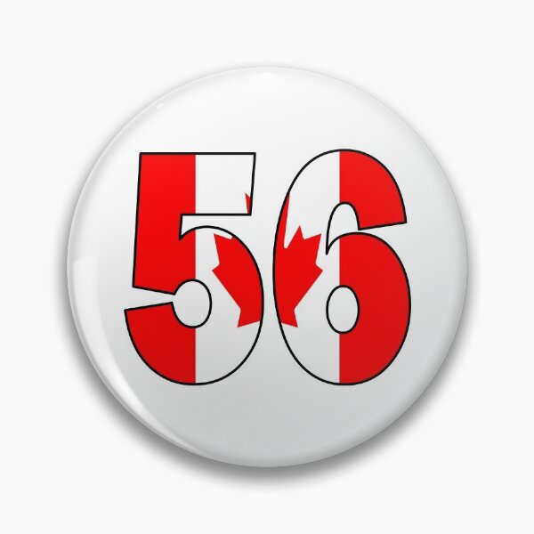Item preview, Number 56 with Canadian flag on the background designed and sold by AllShirts21.
