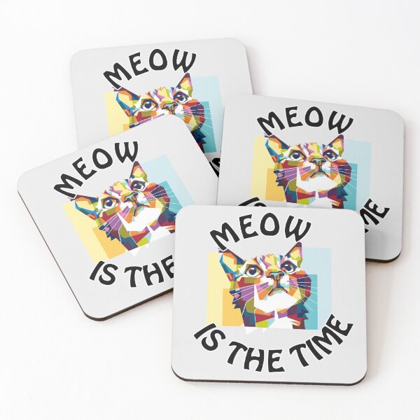 Item preview, Meow Is The Time - Round Full Color - Black designed and sold by NoMatterLab.