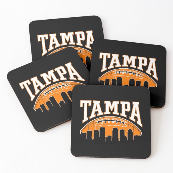 Item preview, Vintage Tampa Bay Football Team Orange White Art Gameday Skyline Sport Buccaneers Gifts designed and sold by JamesCarthyArt.