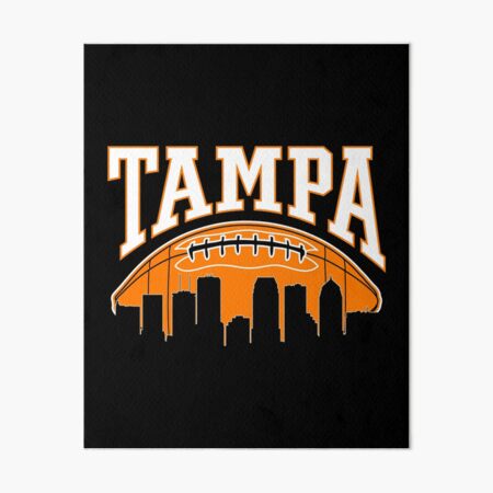 Vintage Tampa Bay Football Team Gameday Goalline Orange White Art