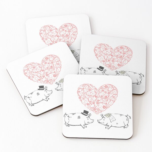 Item preview, Pig Bride And Bridegroom In Love - Valentines Day Funny Design  designed and sold by PandaSoul.