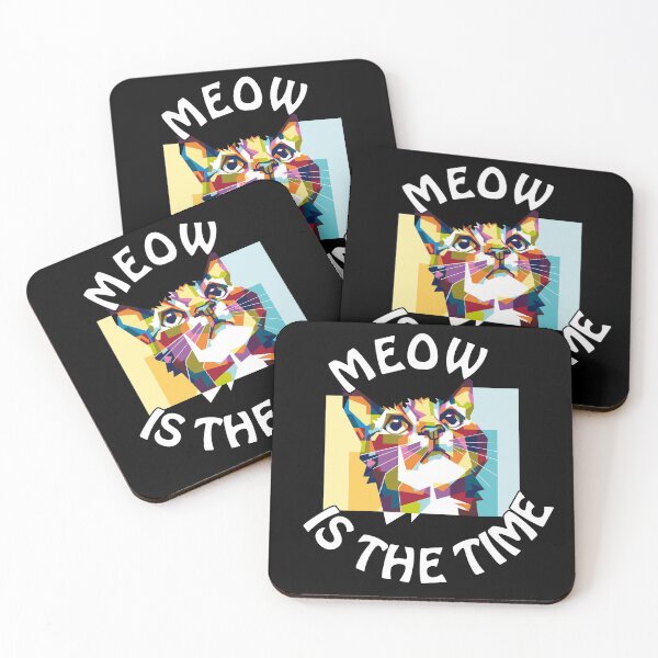 Item preview, Meow Is The Time - Round Full Color - White designed and sold by NoMatterLab.