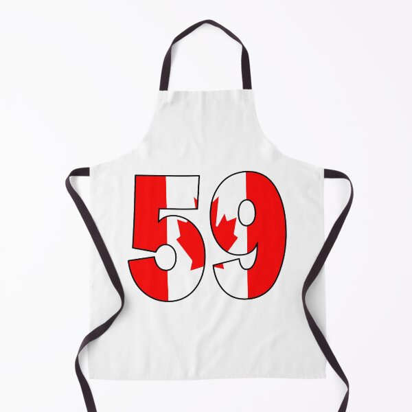 Item preview, Number 59 with Canadian flag on the background designed and sold by AllShirts21.