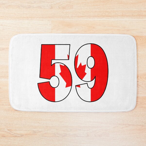 Item preview, Number 59 with Canadian flag on the background designed and sold by AllShirts21.