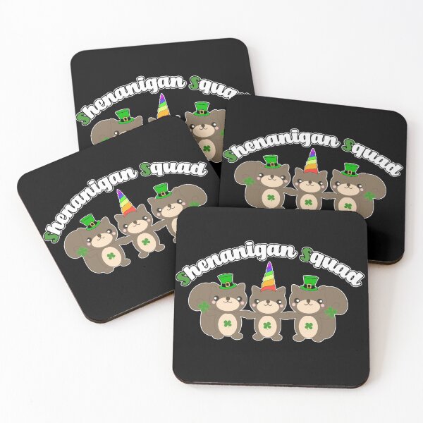 Item preview, Shenanigan Squad St. Patrick's Day Squirrels designed and sold by Rabbitti.