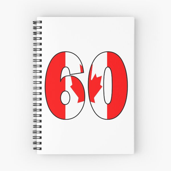 Item preview, Number 60 with Canadian flag on the background designed and sold by AllShirts21.