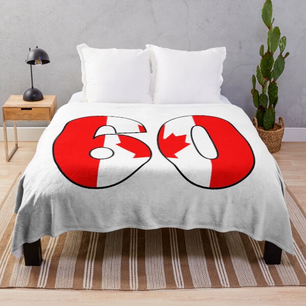 Item preview, Number 60 with Canadian flag on the background designed and sold by AllShirts21.
