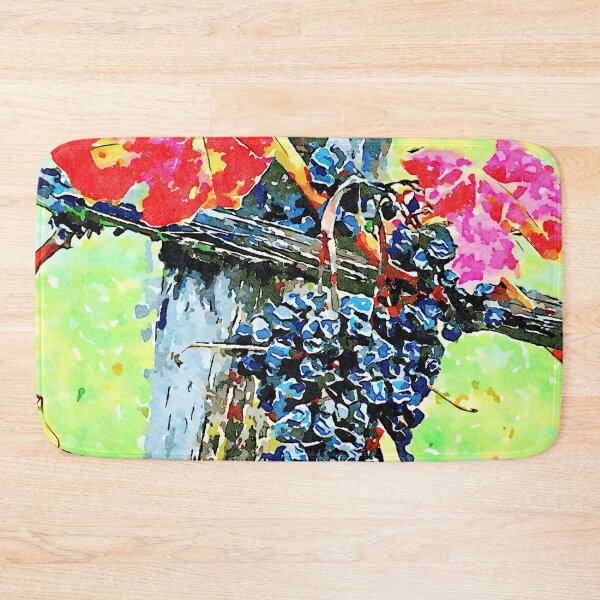 Item preview, Hortus Conclusus: bunch of black grapes with red leaves designed and sold by Giuseppe Cocco.