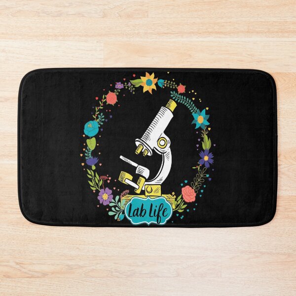Item preview, LAB LIFE ROMANTIC RETRO FLOWERS MICROSCOPE MEDICAL LABORATORY SCIENTIST designed and sold by Hippiesole.