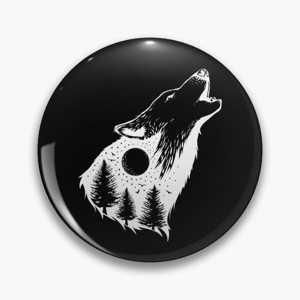 Item preview, Wolf Howls At The Winter Moon in Forest designed and sold by aMortalArtist.