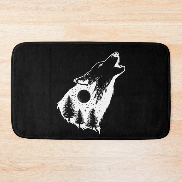 Item preview, Wolf Howls At The Winter Moon in Forest designed and sold by aMortalArtist.