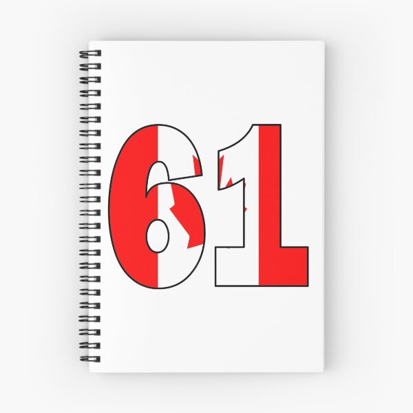 Item preview, Number 61 with Canadian flag on the background designed and sold by AllShirts21.