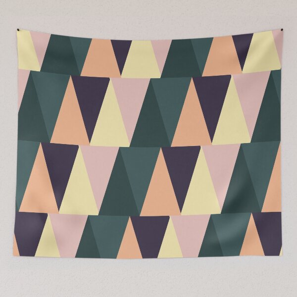 Item preview, Abstract Geometric Simple Pattern with colorful triangles  designed and sold by Victoria Riabov.