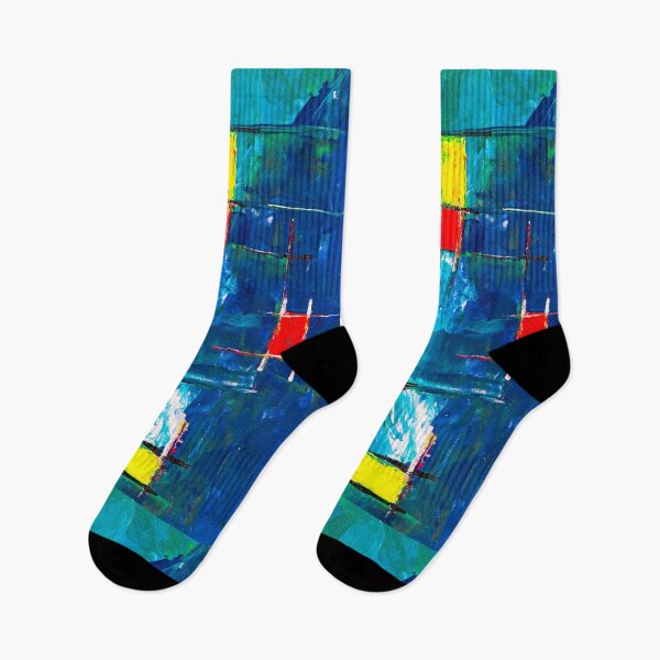Item preview, Blue and green abstract art designed and sold by Qudor.