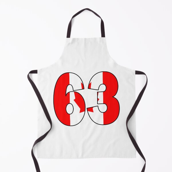Item preview, Number 63 with Canadian flag on the background designed and sold by AllShirts21.