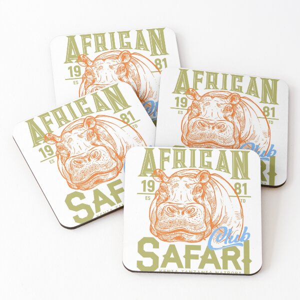 Item preview, African Safari with Hippopotamus designed and sold by MHabeeb.
