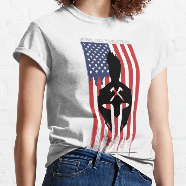 The Axe Shoppe | Rome Axe Throwing American Flag Classic T-Shirt