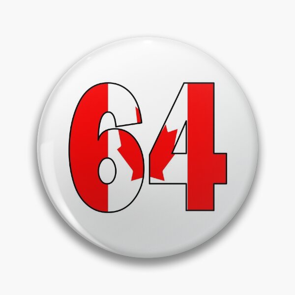 Item preview, Number 64 with Canadian flag on the background designed and sold by AllShirts21.