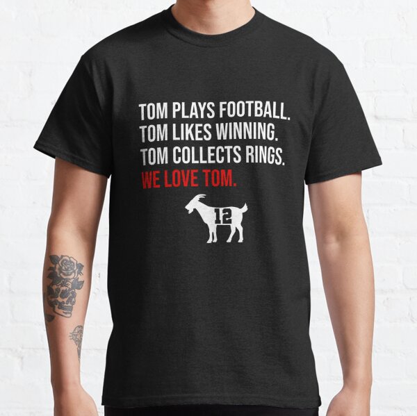 SocialLook Tom Brady Shirt - The Goat - Super Bowl 2021 - Super Bowl Party Shirt - Tampa Bay Buccaneers - Bucs Tom Brady Greatest of All Time Football