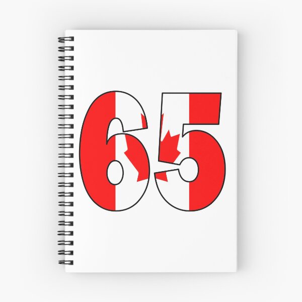 Item preview, Number 65 with Canadian flag on the background designed and sold by AllShirts21.