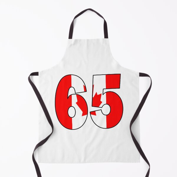 Item preview, Number 65 with Canadian flag on the background designed and sold by AllShirts21.