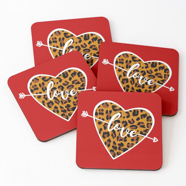Item preview, Leopard Print Heart Love Typography Valentines Heart designed and sold by AnyKitty.