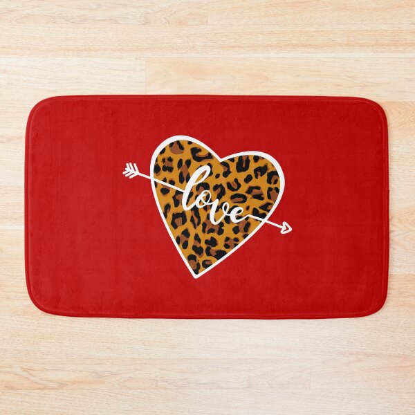 Item preview, Leopard Print Heart Love Typography Valentines Heart designed and sold by AnyKitty.