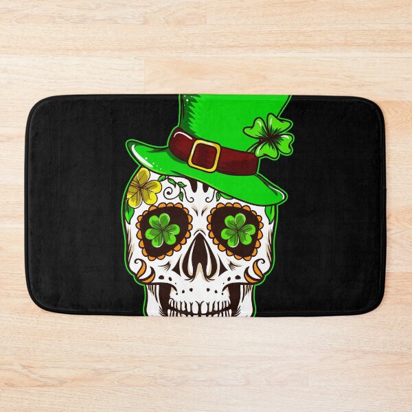 Item preview, St Patricks Day Shamrock Sugar Skull   for a Mexican designed and sold by Rzelemenz.