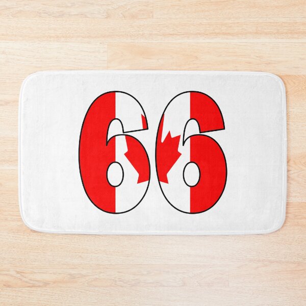 Item preview, Number 66 with Canadian flag on the background designed and sold by AllShirts21.