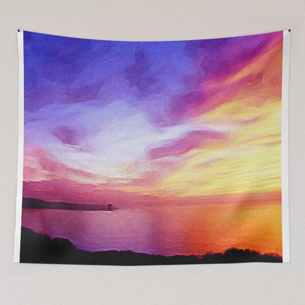 Item preview, Breathtaking Sunset with a mix of bright colors  designed and sold by ItsTimeForWine.