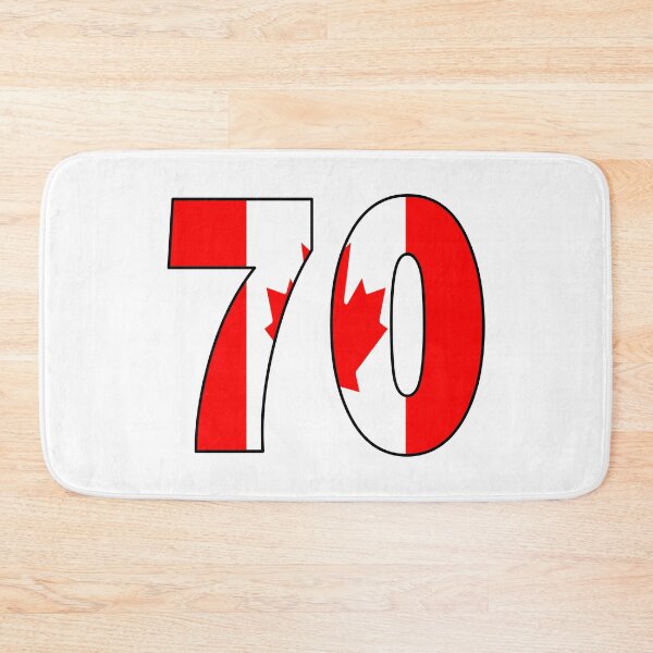 Item preview, Number 70 with Canadian flag on the background designed and sold by AllShirts21.