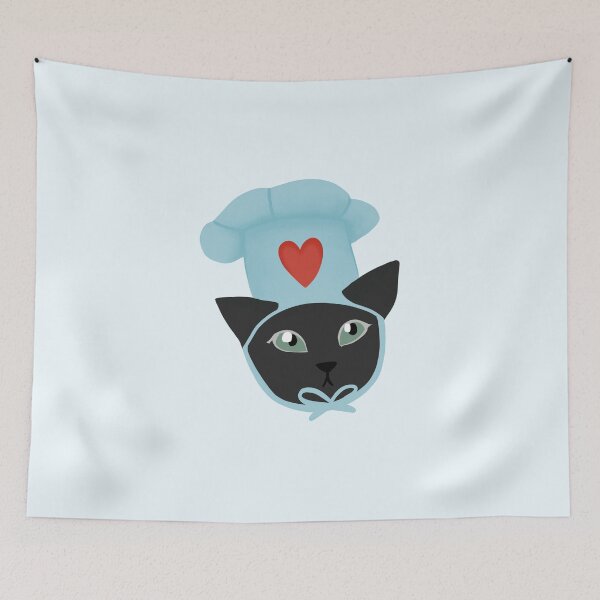 Item preview, Black Cat with Cooking Hat designed and sold by muffinstandd.