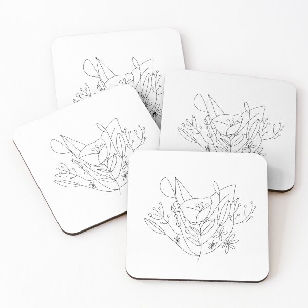 Item preview, Floral Line Art X designed and sold by wallflowerbee.