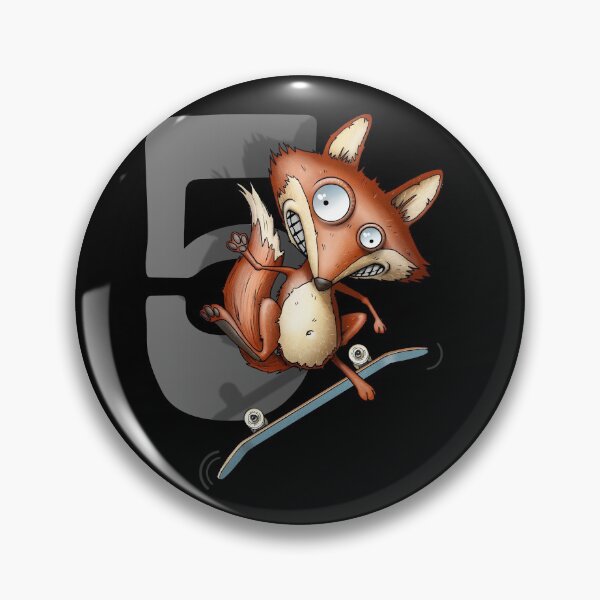 Item preview, 5th Birthday Skater Fox 5 Years Old designed and sold by FD-Design.