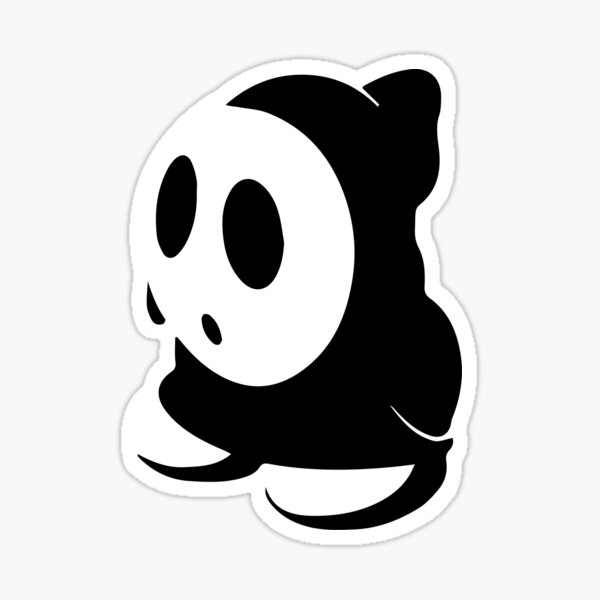 Shy Guy Stencil - Black Sticker