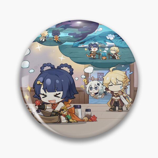 Item preview, Genshin Impact Official Artwork - Xiangling Thinking About Your Dvalin Recipes designed and sold by Krimsy.