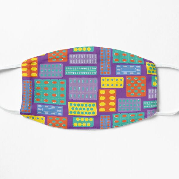 Purple Pills Flat Mask