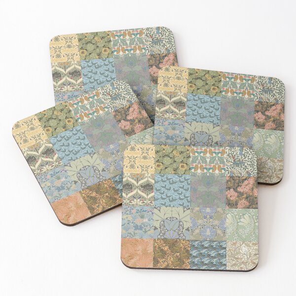 Item preview, Art Nouveau Patchwork Montage Botanical Nature Flowers Cottagecore designed and sold by BohoStudio.