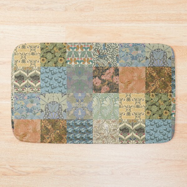 Item preview, Art Nouveau Patchwork Montage Botanical Nature Flowers Cottagecore designed and sold by BohoStudio.