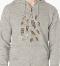 Owls Zipped Hoodie