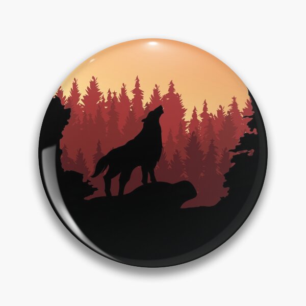 Item preview, Vintage Sunset Wolf by the Cliff Howling designed and sold by aMortalArtist.