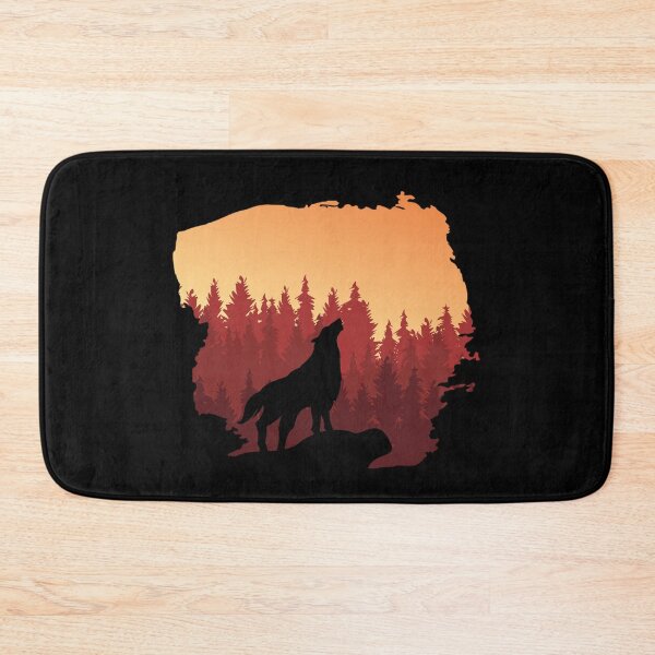 Item preview, Vintage Sunset Wolf by the Cliff Howling designed and sold by aMortalArtist.