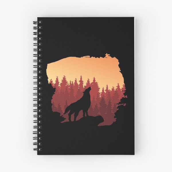 Item preview, Vintage Sunset Wolf by the Cliff Howling designed and sold by aMortalArtist.