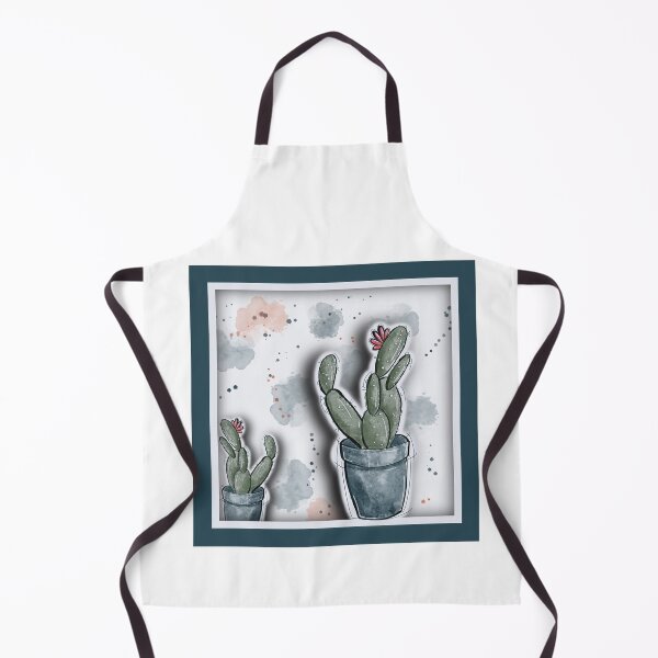 Aperçu de l'œuvre Cactus avec fleur et cadre créée et vendue par kreativeadern.