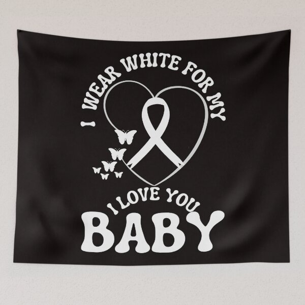 Item preview, I Wear White For My Baby Support Lung Cancer Awareness designed and sold by arteesy.
