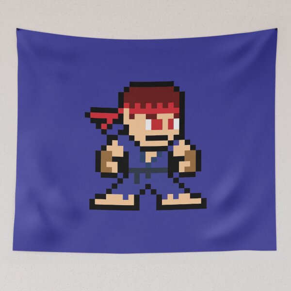 Item preview, Evil Ryu (Street Fighter) 8-bit Retro Pixel Art designed and sold by The Armorsmith.